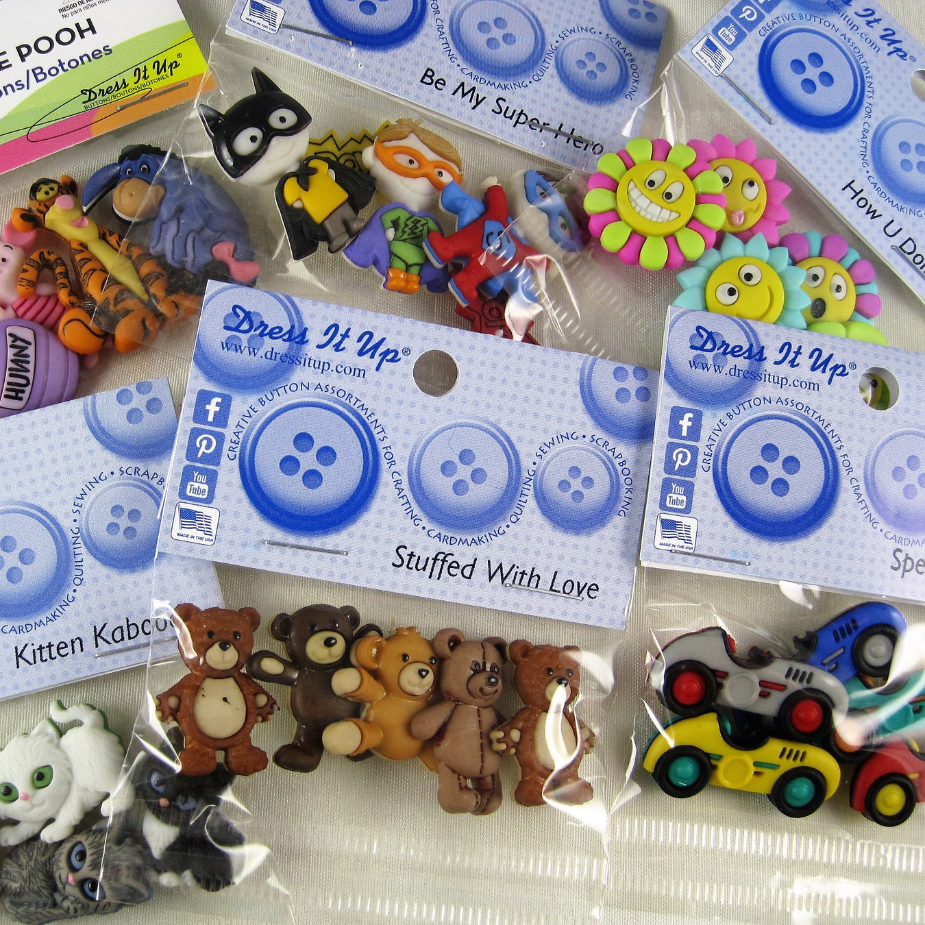 Children's Novelty Button Packs