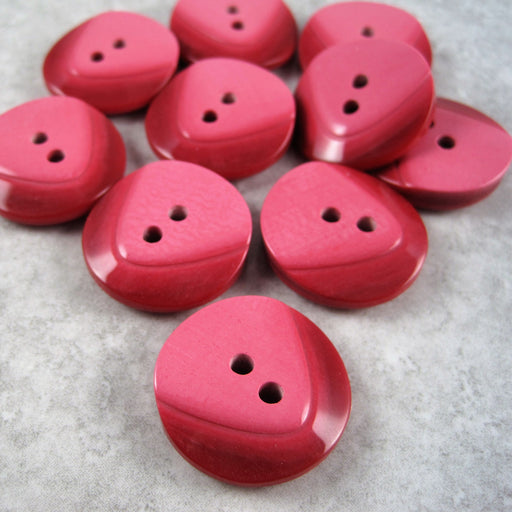 Red Contoured button