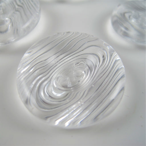 Clear Acrylic Ripple Effect Buttons.
