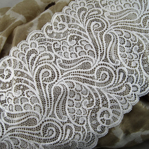 Stretch lace Bridal White