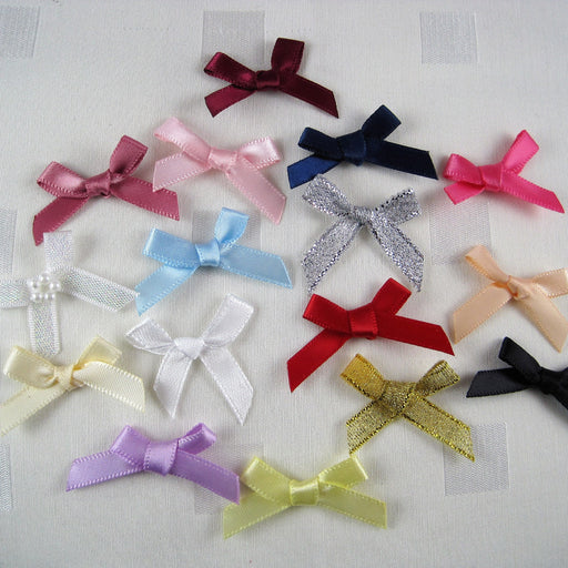 Small tied satin bows