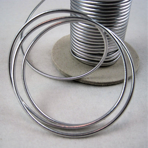 Premium Quality Silver Metallic Round Elastic