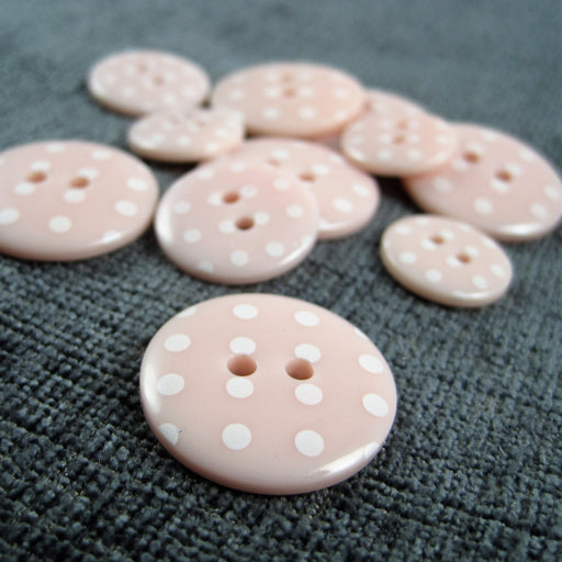 Pink Spotted Button