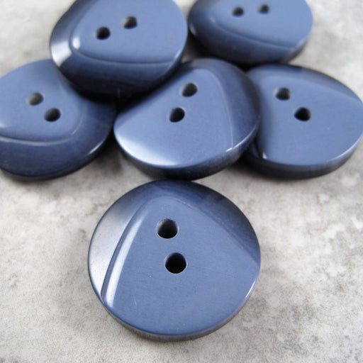 Dark Shaded Blue Contoured button