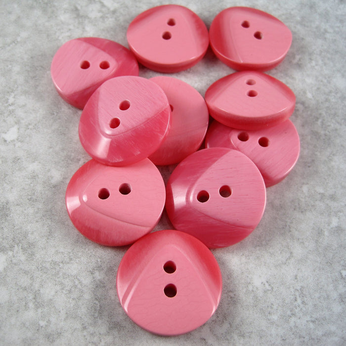 Salmon Pink Contoured Button