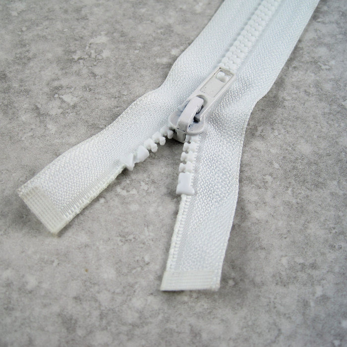 Open Ended zips - Moulded Plastic Teeth.