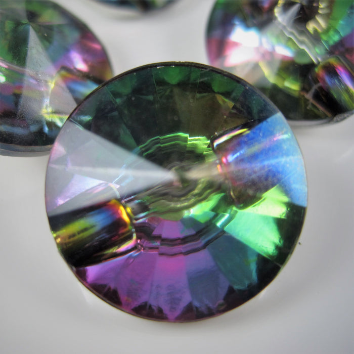 Multi Coloured Faceted Buttons
