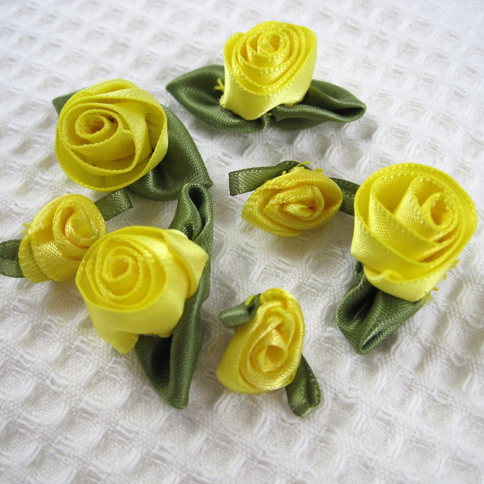 Yellow Ribbon Roses. Yellow Ribbons Folding into Roses. Stock Image - Image  of ribbon, roses: 196030765