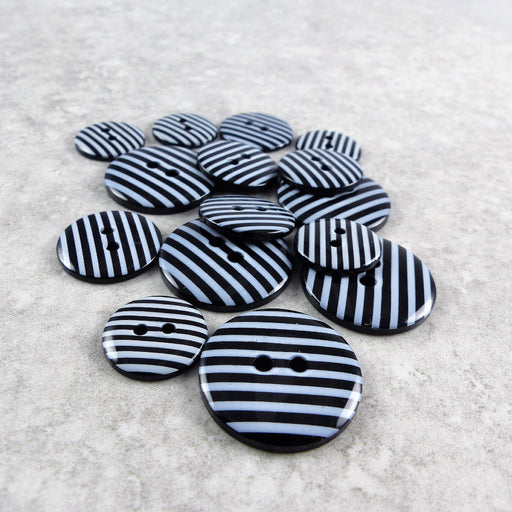 Black Striped Buttons